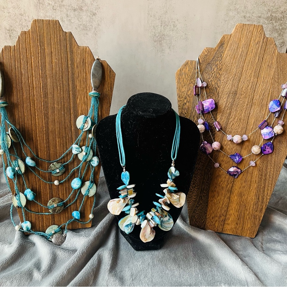 Lot of 3 Boho Statement Necklaces 1 Chico’s, 1 Unbranded, 1 NY&Co